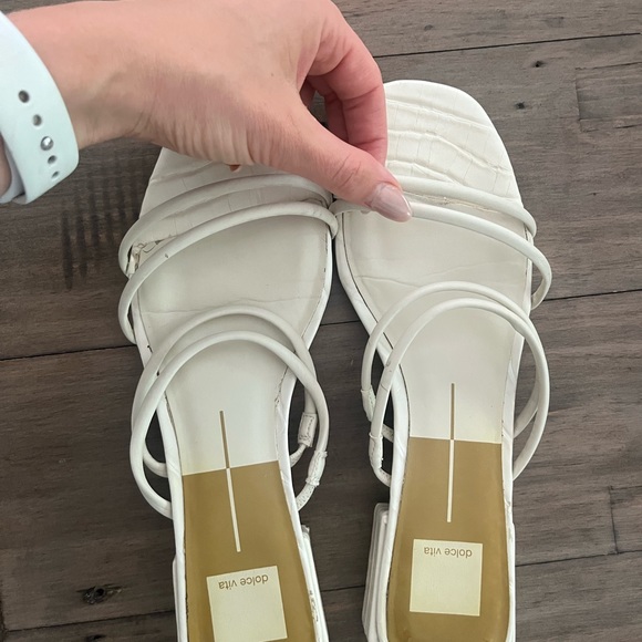 Dolce Vita White Sandals - Picture 2 of 5